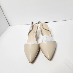 H by Halston Valencia Womens Slingback Heel, Nude, Size 7.5 BRAND NEW